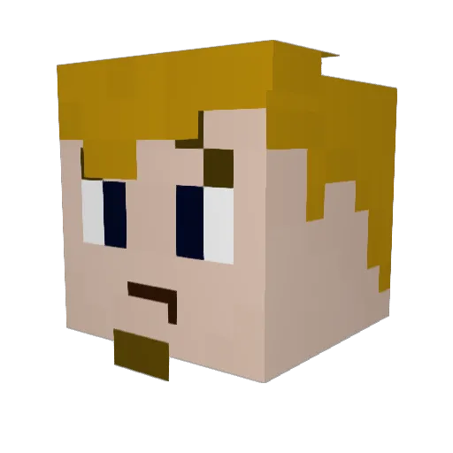 madman346 Minecraft avatar head, 3D render