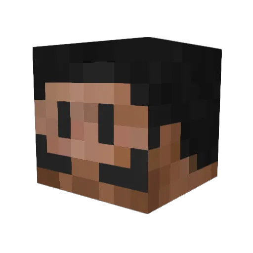 madmeix Minecraft avatar head, 3D render