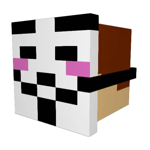 madmin Minecraft avatar head, 3D render