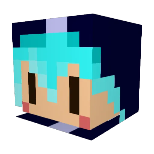 madnessmoon Minecraft avatar head, 3D render