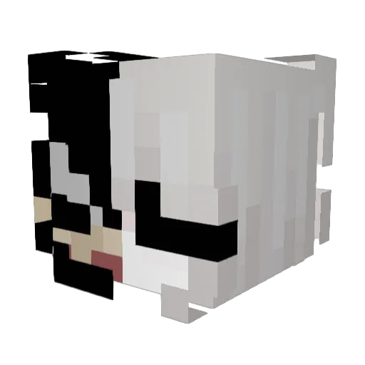 madokkemi Minecraft avatar head, 3D render
