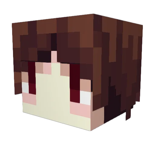 madotuki Minecraft avatar head, 3D render