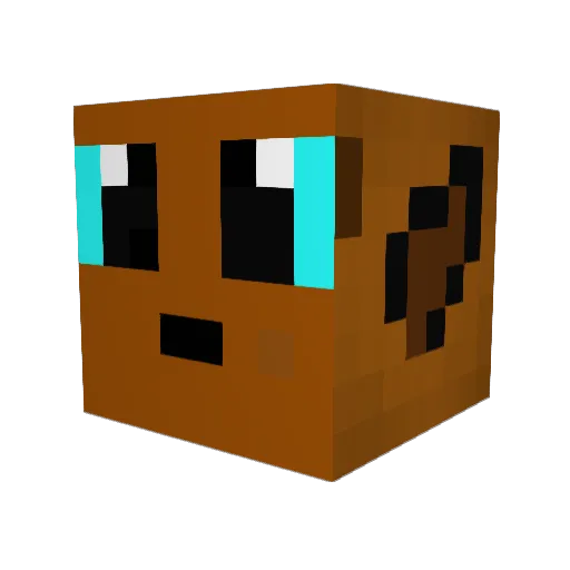 mads_b_n Minecraft avatar head, 3D render