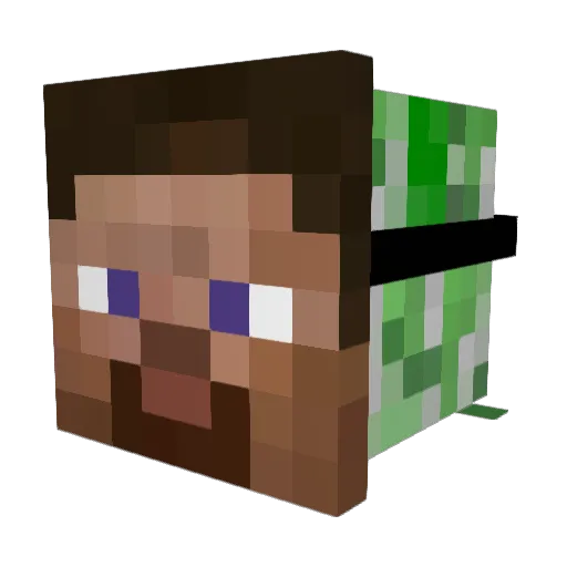madsker Minecraft avatar head, 3D render