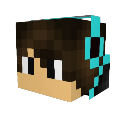 madslindegaard Minecraft avatar head, 3D render