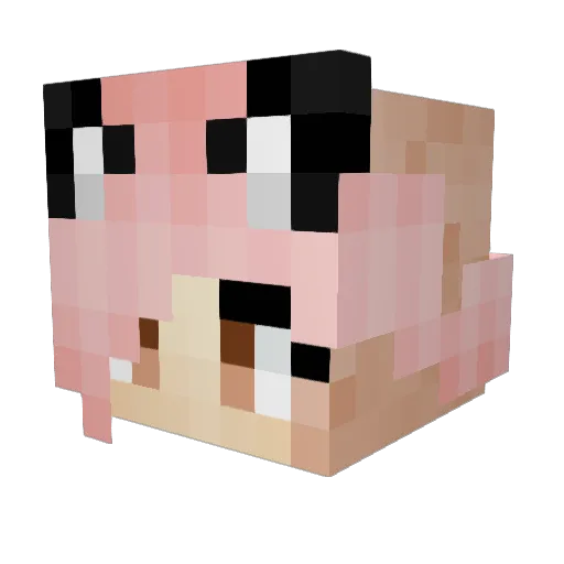 madsokami Minecraft avatar head, 3D render