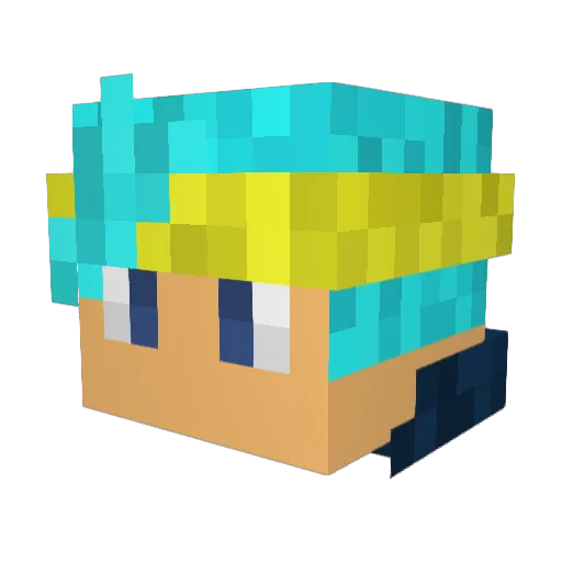 madspudman Minecraft avatar head, 3D render
