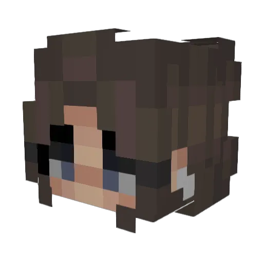 madtees_ Minecraft avatar head, 3D render