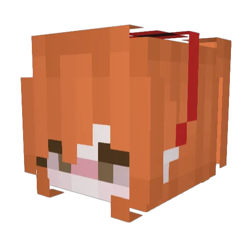 madusin Minecraft avatar head, 3D render