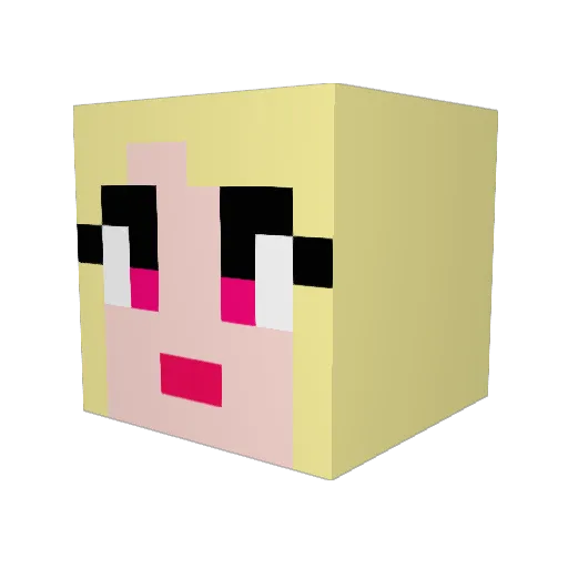 madyelizabeth Minecraft avatar head, 3D render