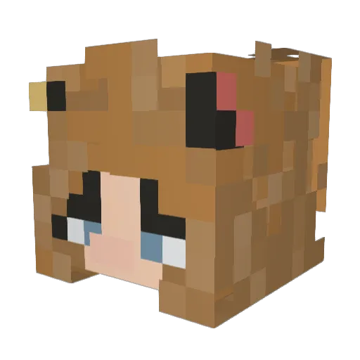 madzeg Minecraft avatar head, 3D render