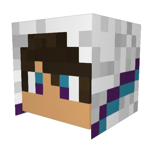 madzomboy Minecraft avatar head, 3D render