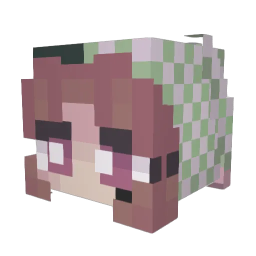 maebunnny Minecraft avatar head, 3D render