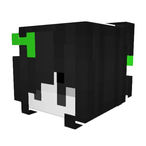 maeceya Minecraft avatar head, 3D render