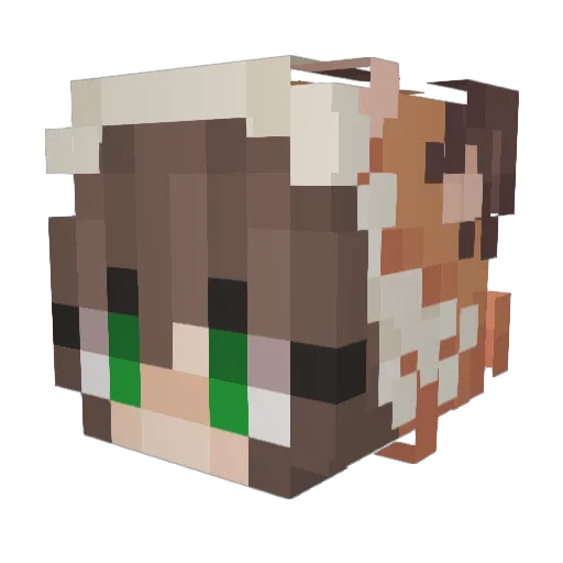 maedaey Minecraft avatar head, 3D render