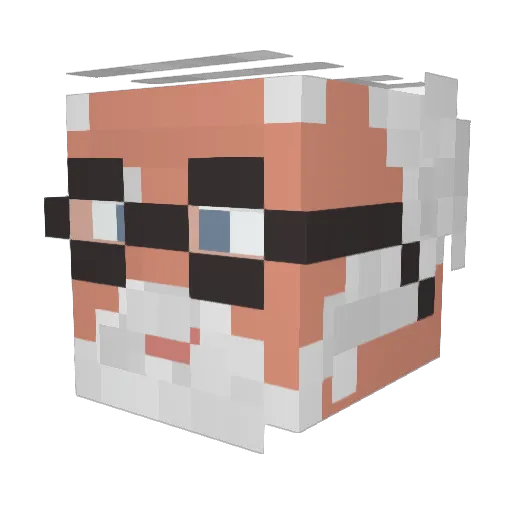 maedla Minecraft avatar head, 3D render