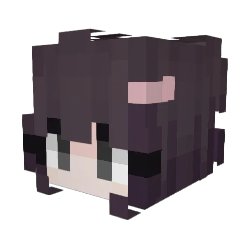 maeiki Minecraft avatar head, 3D render