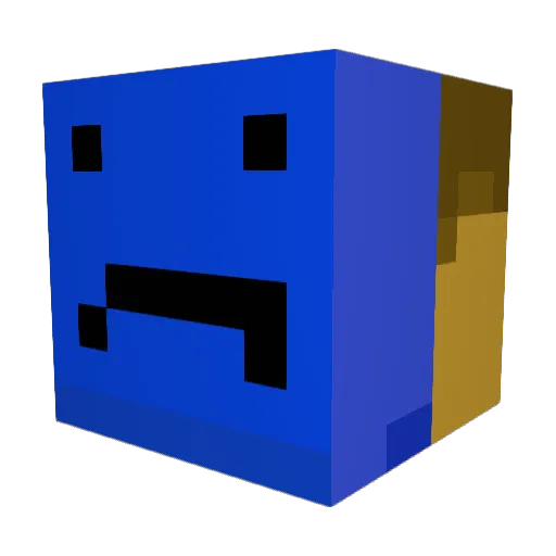 maelkk Minecraft avatar head, 3D render