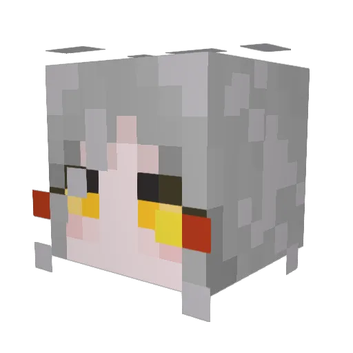 maelthefox Minecraft avatar head, 3D render