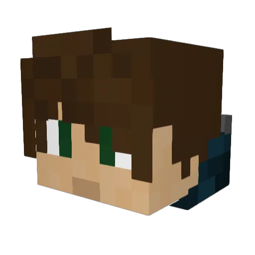 maelun Minecraft avatar head, 3D render