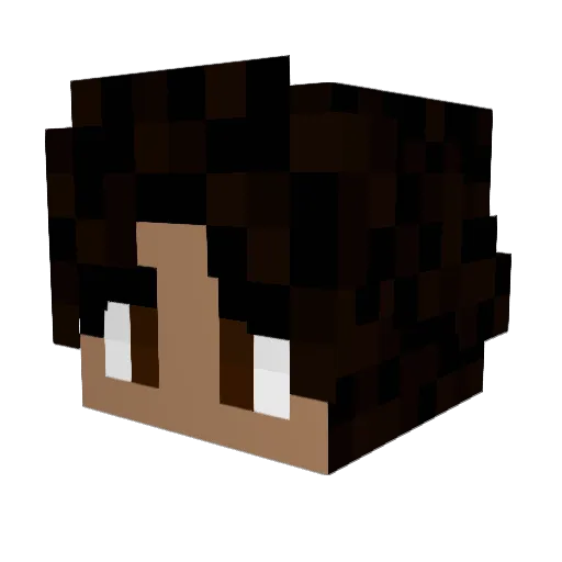 maemaemania Minecraft avatar head, 3D render