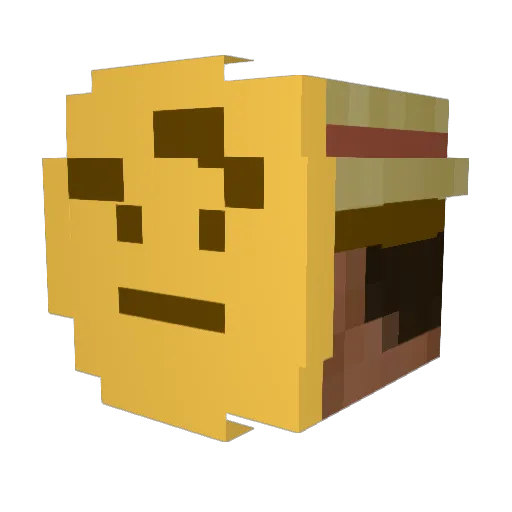 maeshin_jp Minecraft avatar head, 3D render