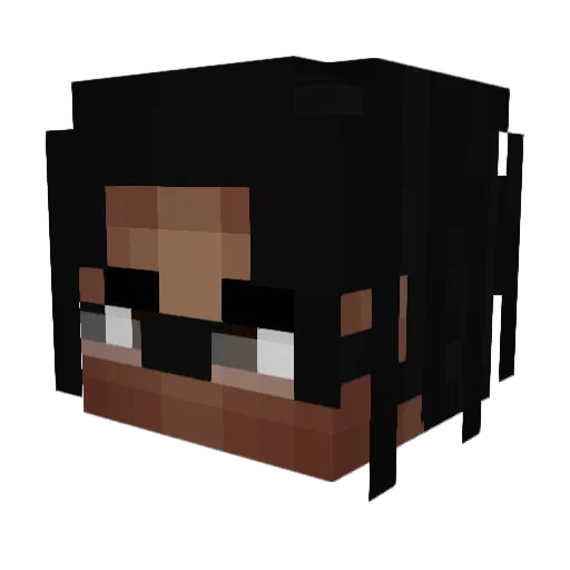 maesolteira Minecraft avatar head, 3D render