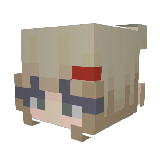 maeveeeee Minecraft avatar head, 3D render