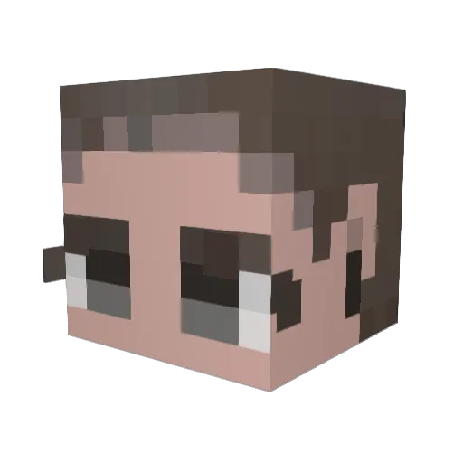 maeviation Minecraft avatar head, 3D render