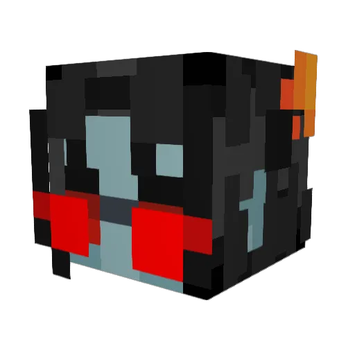 maeviolet Minecraft avatar head, 3D render