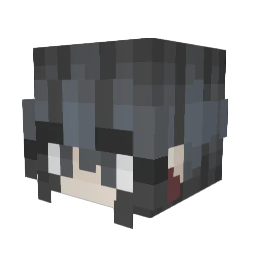 maevru Minecraft avatar head, 3D render