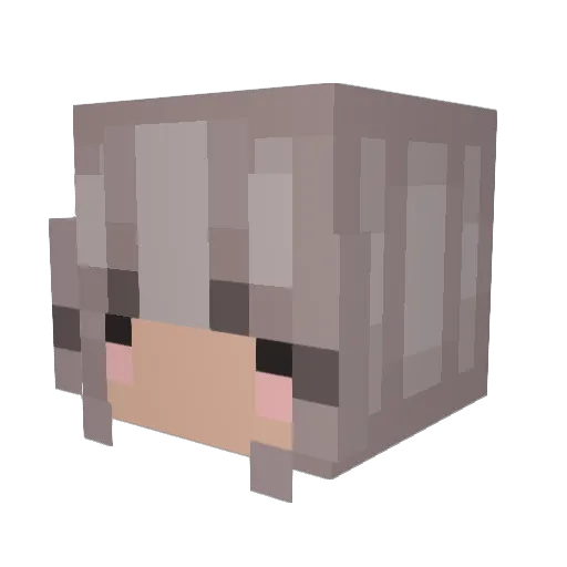 maevymae Minecraft avatar head, 3D render