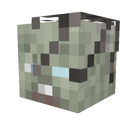 maexking Minecraft avatar head, 3D render