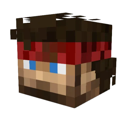 maffe44 Minecraft avatar head, 3D render