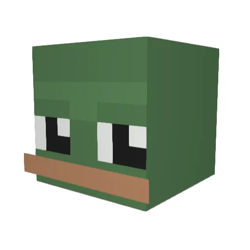 maffewl Minecraft avatar head, 3D render