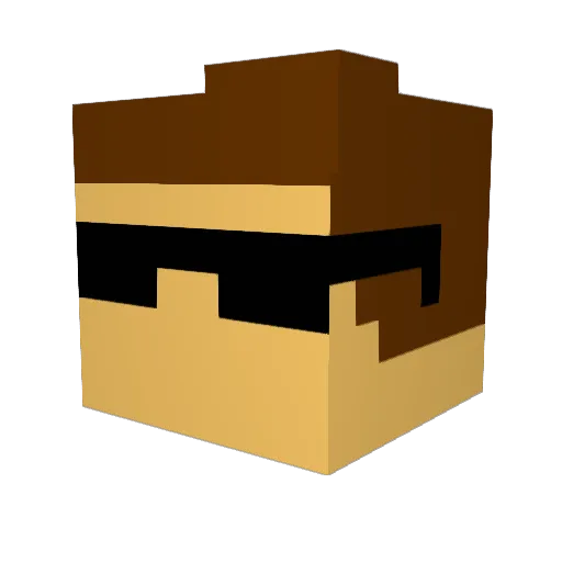 mafhost Minecraft avatar head, 3D render