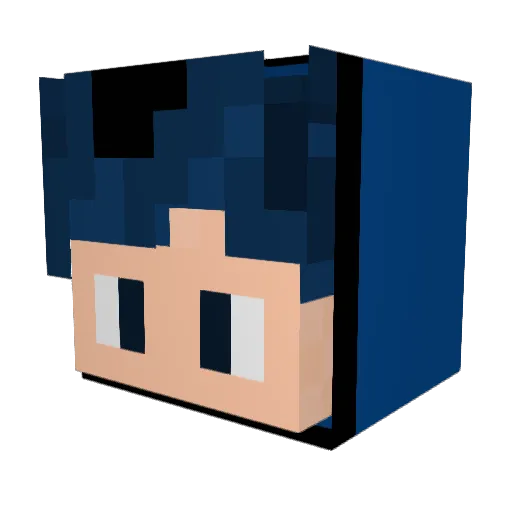 mafiaev5 Minecraft avatar head, 3D render