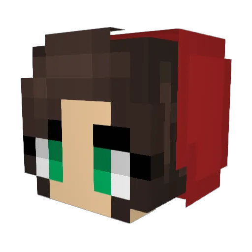mafiapizzah Minecraft avatar head, 3D render