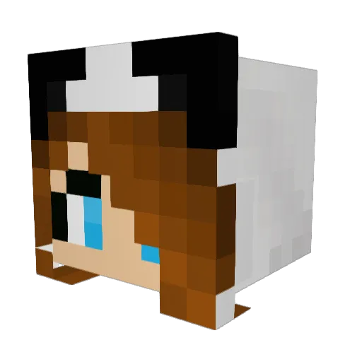 maficzka Minecraft avatar head, 3D render