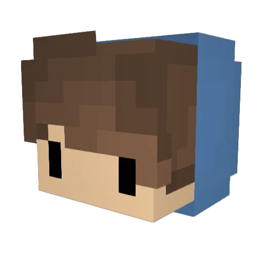 mafiou35 Minecraft avatar head, 3D render