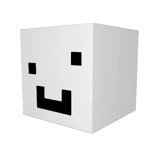 mafish_ Minecraft avatar head, 3D render