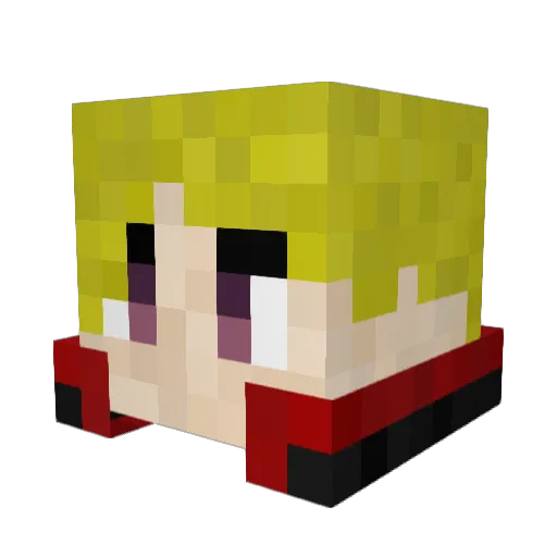 mafiuyu Minecraft avatar head, 3D render
