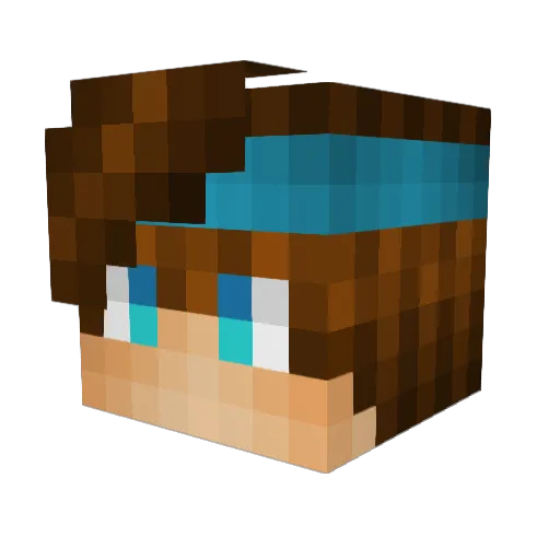 mafleurdelotus Minecraft avatar head, 3D render