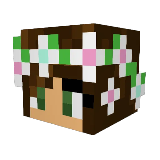 mafpu Minecraft avatar head, 3D render
