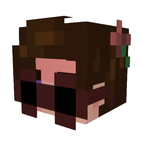 mafushii Minecraft avatar head, 3D render