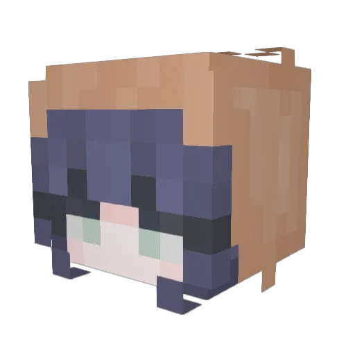 mafye Minecraft avatar head, 3D render