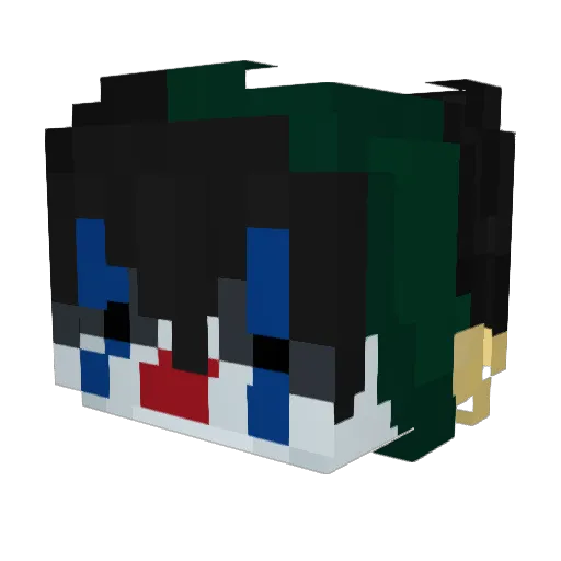 mag44_ Minecraft avatar head, 3D render