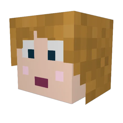 magBuecher Minecraft avatar head, 3D render