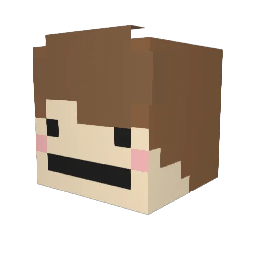 magamor Minecraft avatar head, 3D render