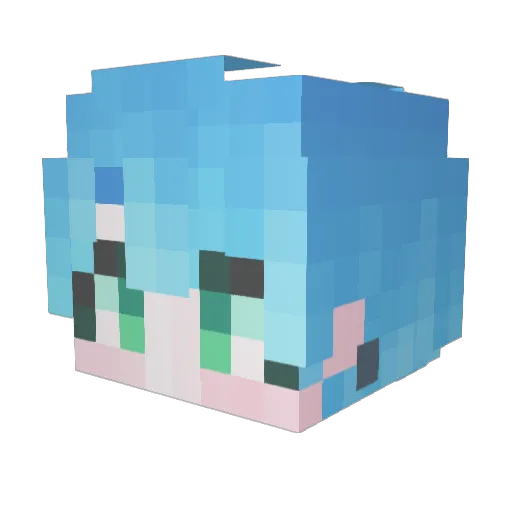 magamzoa Minecraft avatar head, 3D render